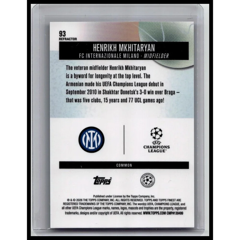 2025-26 Finest UEFA Club Competitions } Henrikh Mkhitaryan Refractor